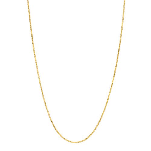 Primavera 24k Gold over Silver 18-inch Sparkle Rope Chain Necklace