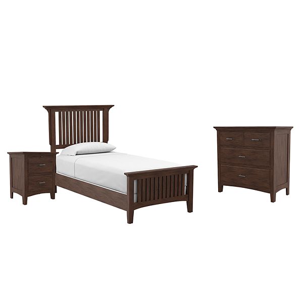 Osp Home Furnishings Modern Mission, Twin Bed Furniture Set