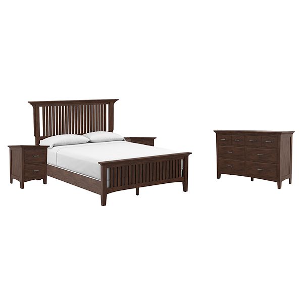 OSP Home Furnishings Modern Mission Queen Bedroom Set