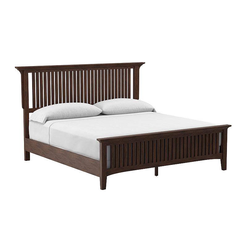 Inspired By Bassett Modern Mission King Bed Set, Brown