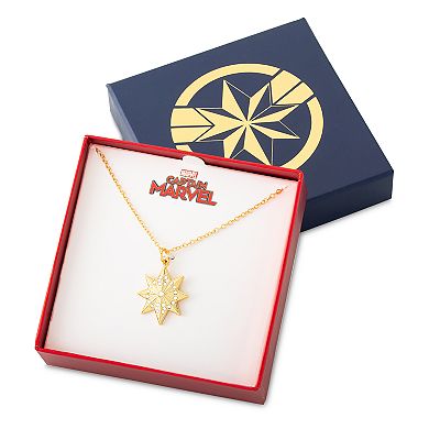 Marvel Captain Marvel Crystal Pendant Necklace