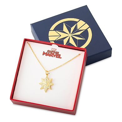 Marvel's Captain Marvel Crystal Pendant Necklace