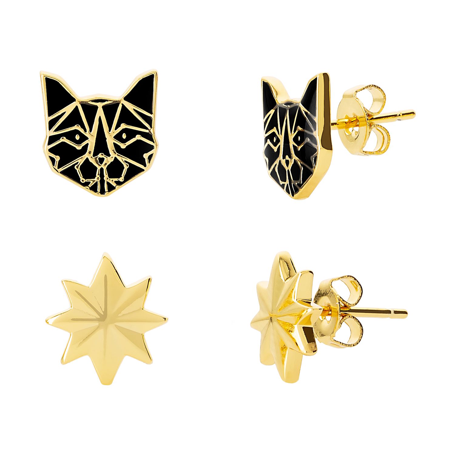 black stud earring set