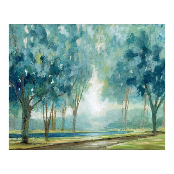 blue landscape wall art