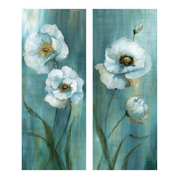 New View Gifts Poppies Canvas Wall Art 2 Piece Set