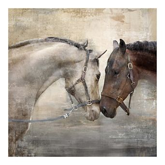 New View Gifts Together Horses Canvas Wall Art