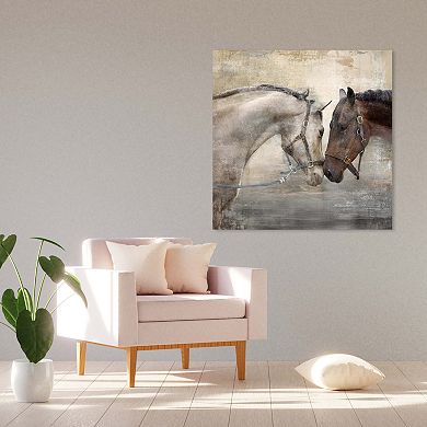 New View Gifts Together Horses Canvas Wall Art