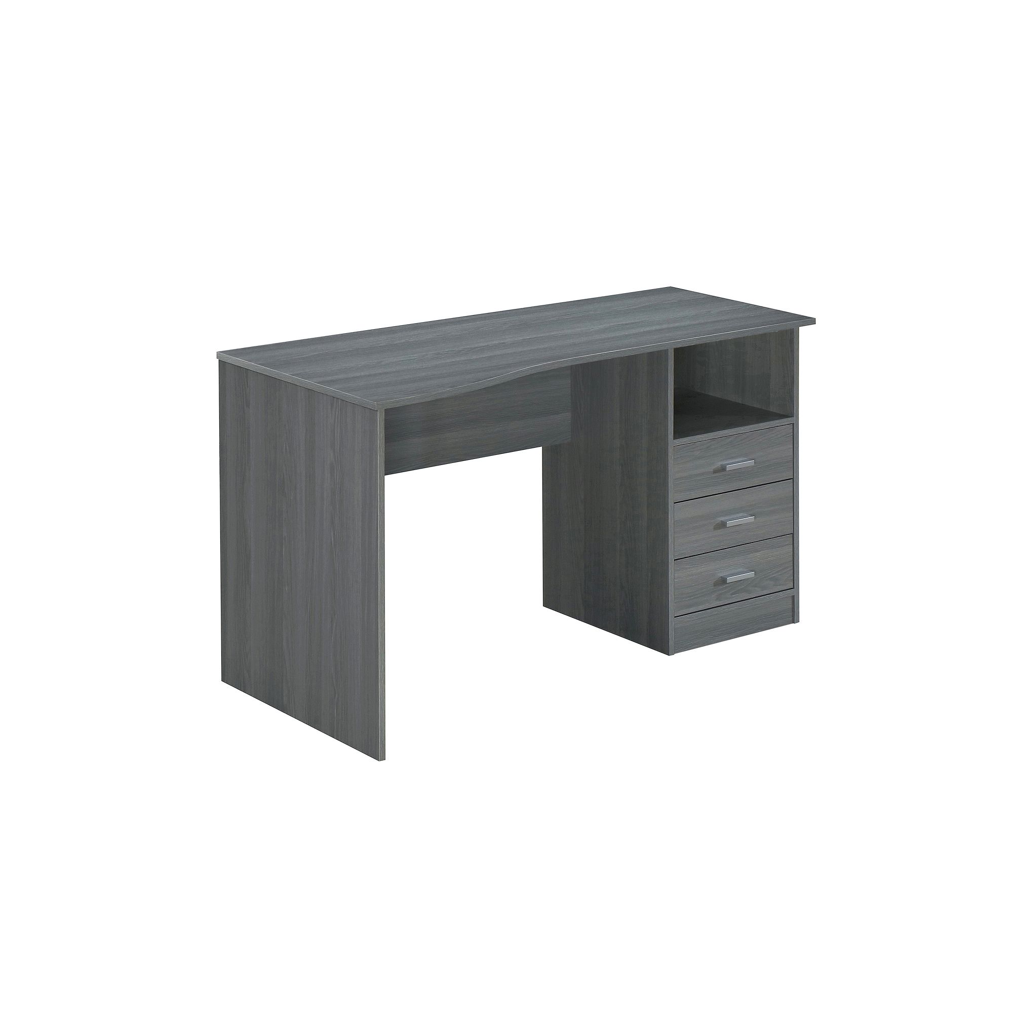 Techni Mobili Classic Computer Desk with Multiple Drawers, Gray