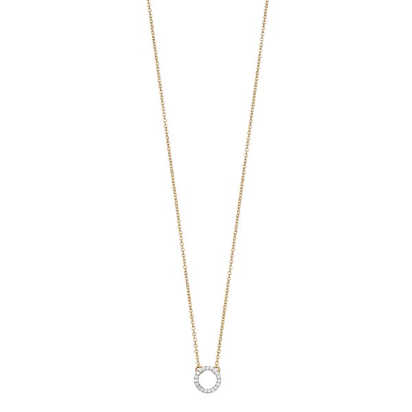 10k Gold Diamond Accent Circle Necklace