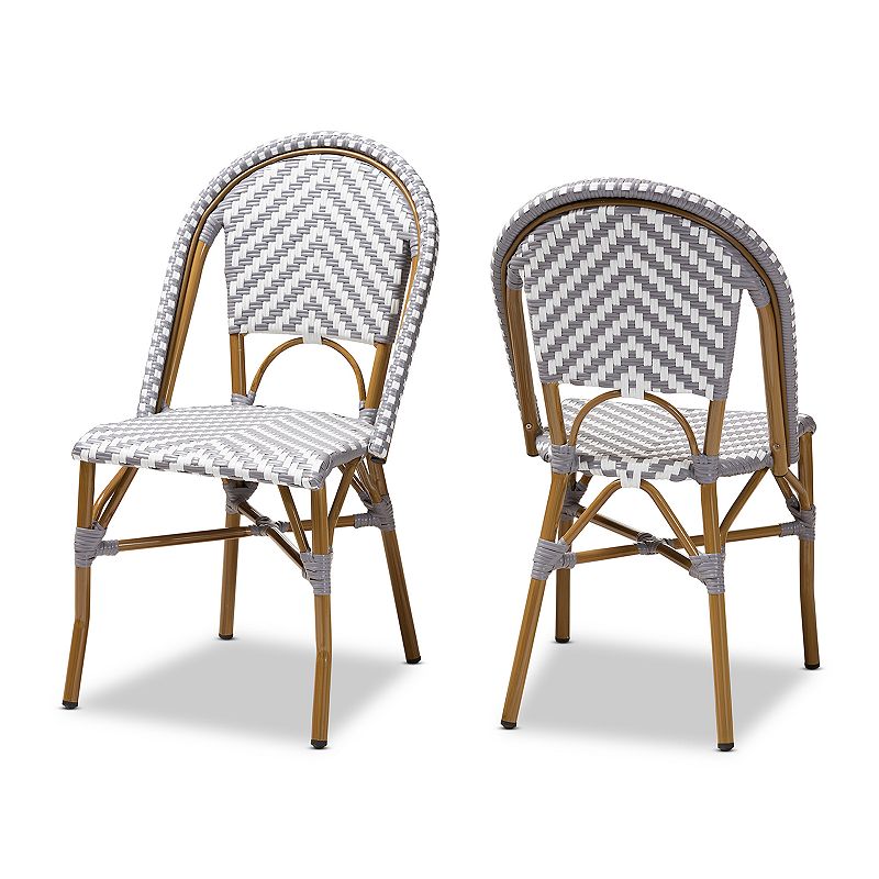 Baxton Studio Celie 2-Piece Dining Chair Set, Grey
