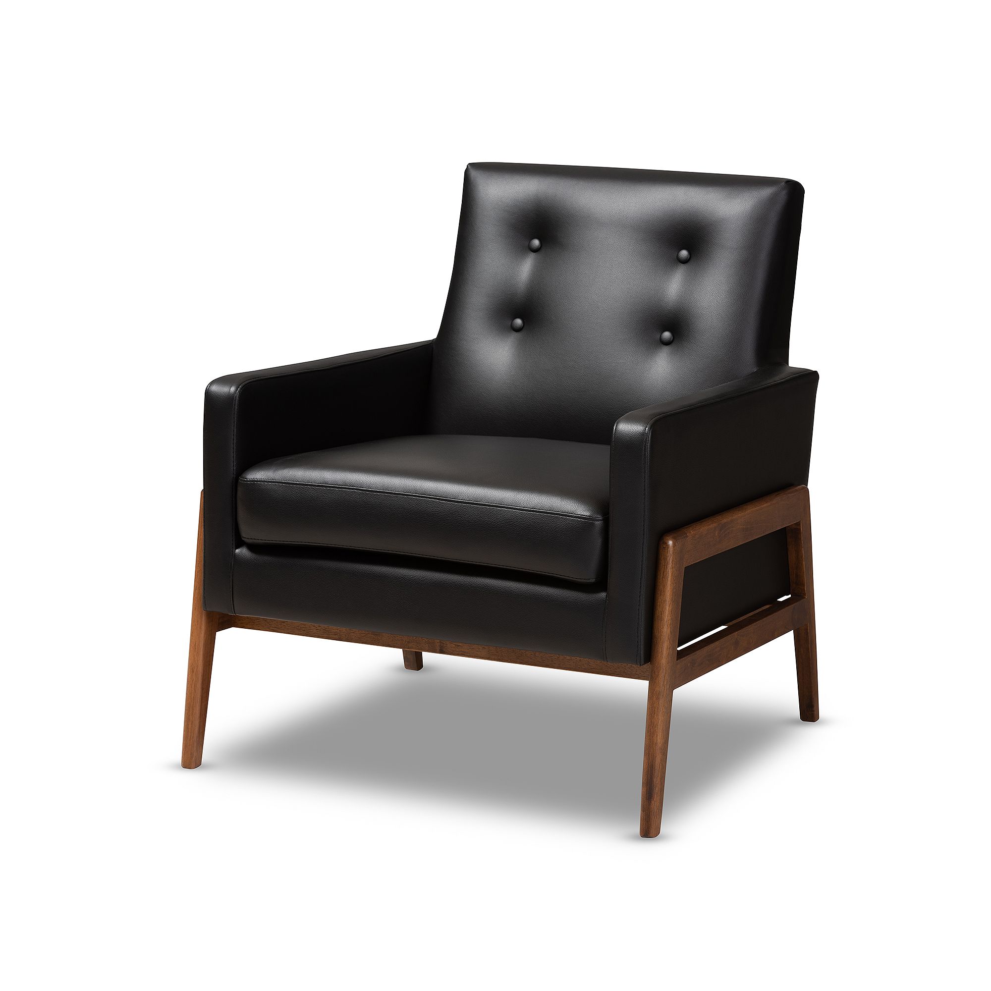 Baxton Studio Perris Accent Chair, Black