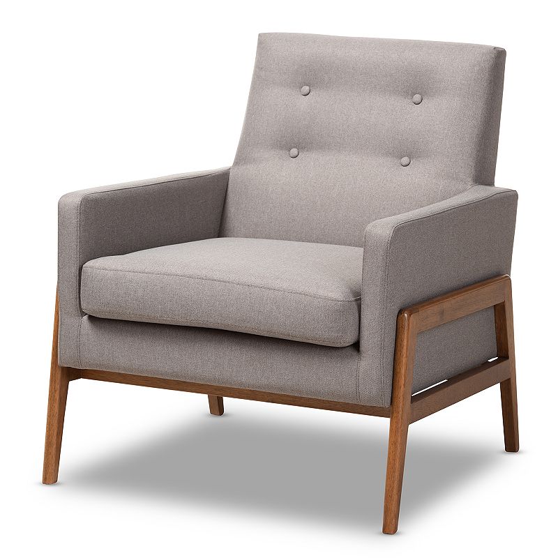 37337371 Baxton Studio Perris Accent Chair, Grey sku 37337371