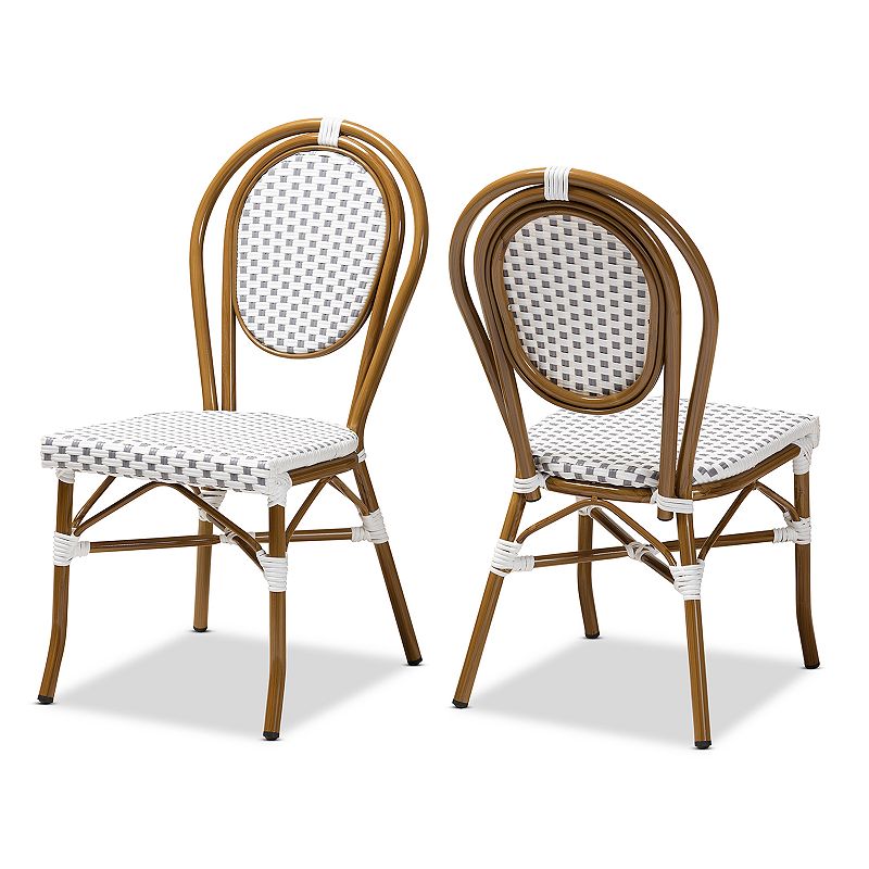 Baxton Studio Gauthier Dining Chair 2-piece Set, Grey