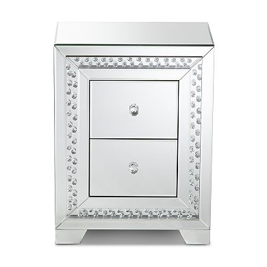 Baxton Studio Mina Mirror Nightstand