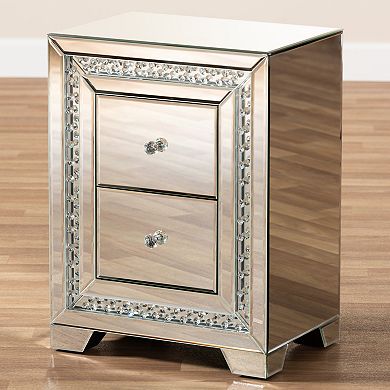 Baxton Studio Mina Mirror Nightstand