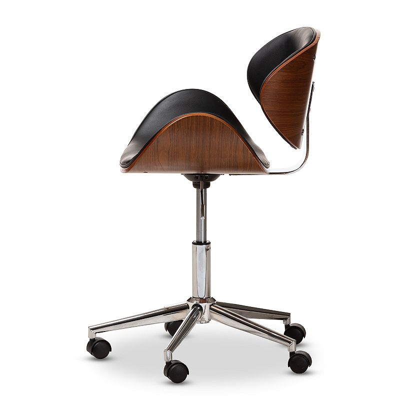 Baxton Studio Ambrosio Adjustable Office Chair, Black
