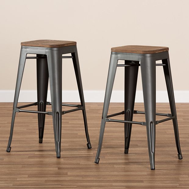 Baxton Studio Henri Bar Stool 2 piece Set