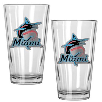 Miami Marlins 2 pc Pint Glass Set