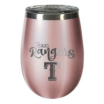 Texas Rangers 12 oz. Rose Gold Finish Vacuum Insulated Wine Tumbler