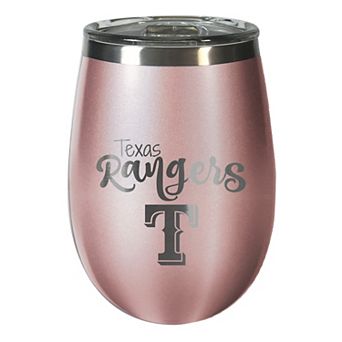 Texas Rangers 12 oz. Rose Gold Finish Vacuum Insulated Wine Tumbler