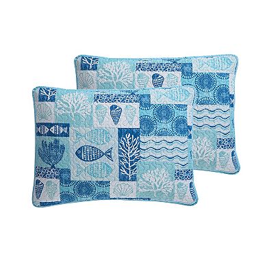 VCNY Home Patchwork Sea Life Quilt Set