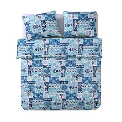 VCNY Home Patchwork Sea Life Quilt Set