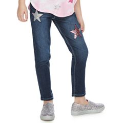 Girls 4-12 SONOMA Goods for Life™ Star Flip-Sequin Skinny Jeans