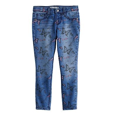 Girls 4-12 Sonoma Goods For Life® Butterfly Skinny Jeans