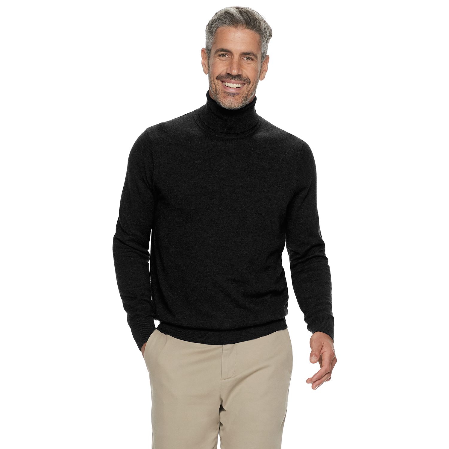 black turtleneck sweater mens