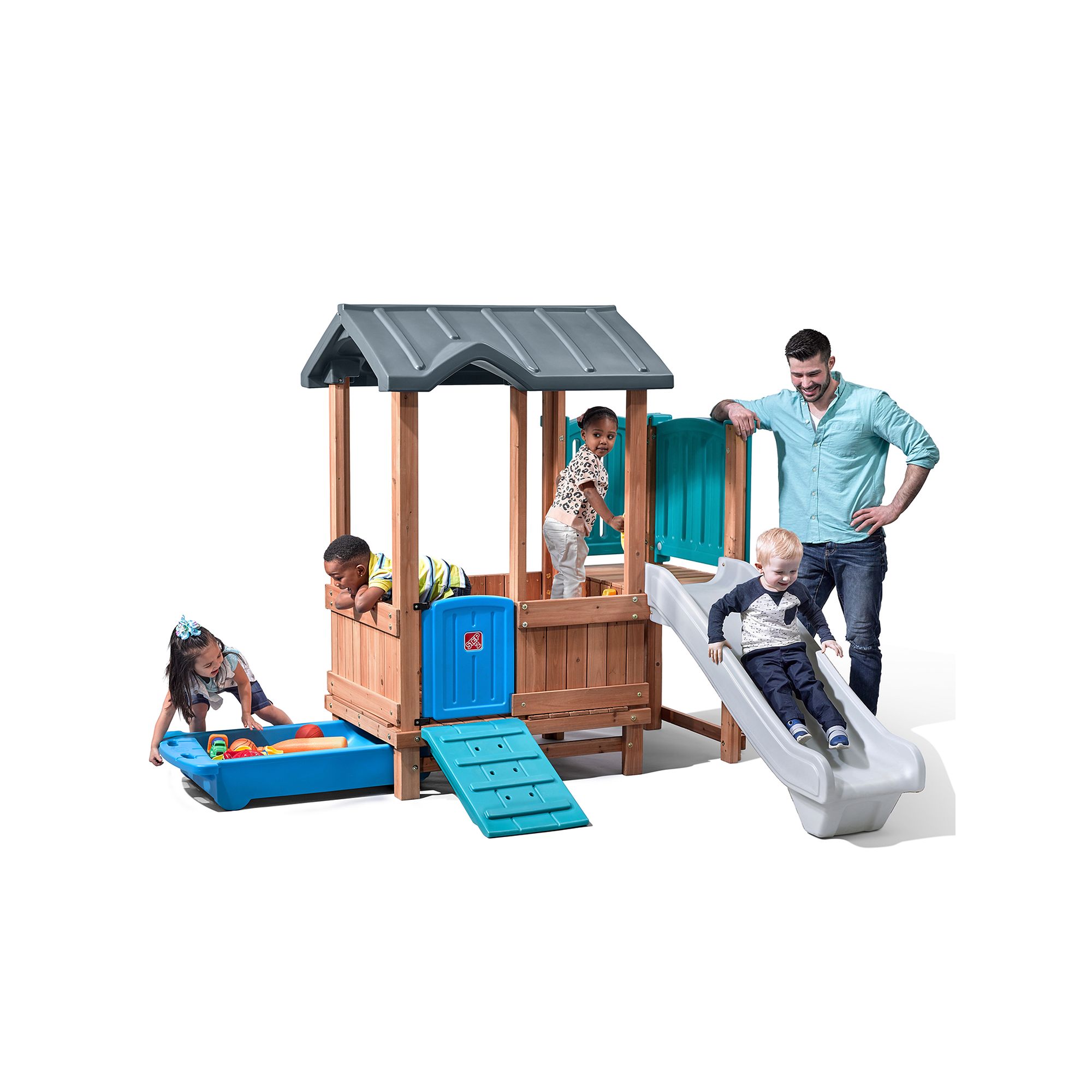 Step2 Woodland Adventure Playhouse & Slide, Multi