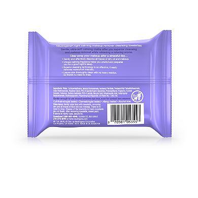 Neutrogena Makeup Remover Night Calming Cleansing Towelettes - 25 ct.