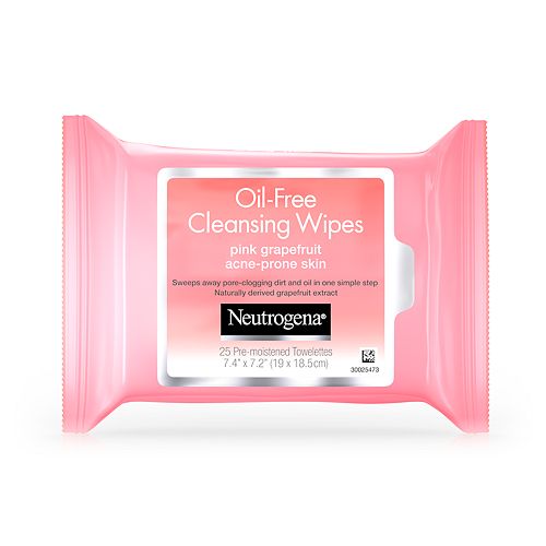 Neutrogena® OilFree Facial Cleansing Wipes with Pink Grapefruit 25 ct.