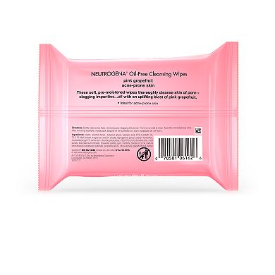 Neutrogena® Oil-Free Facial Cleansing Wipes with Pink Grapefruit - 25 ct.