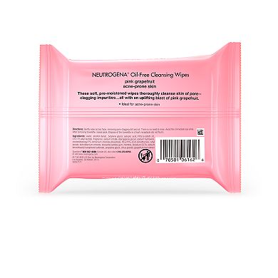 Neutrogena® Oil-Free Facial Cleansing Wipes with Pink Grapefruit - 25 ct.