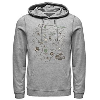 Men's Jurassic Park Map Pullover Hoodie