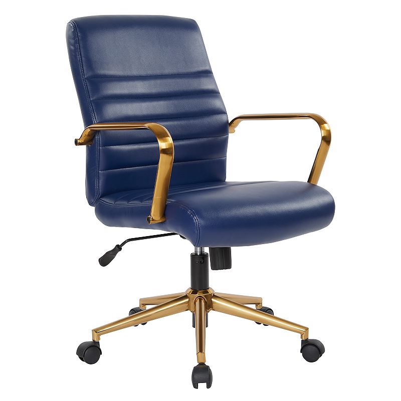 30984242 OSP Home Furnishings Faux Leather Office Chair, Bl sku 30984242