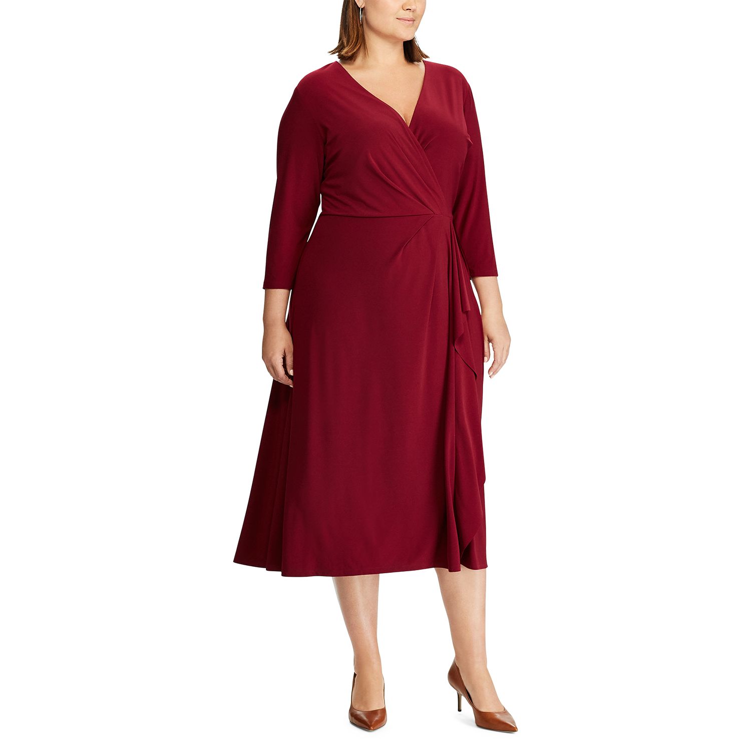 midi faux wrap dress