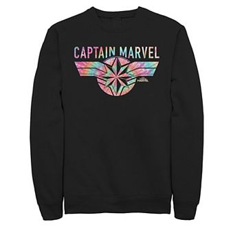 Men's Captain Marvel Tie Dyed Logo Sweatshirt