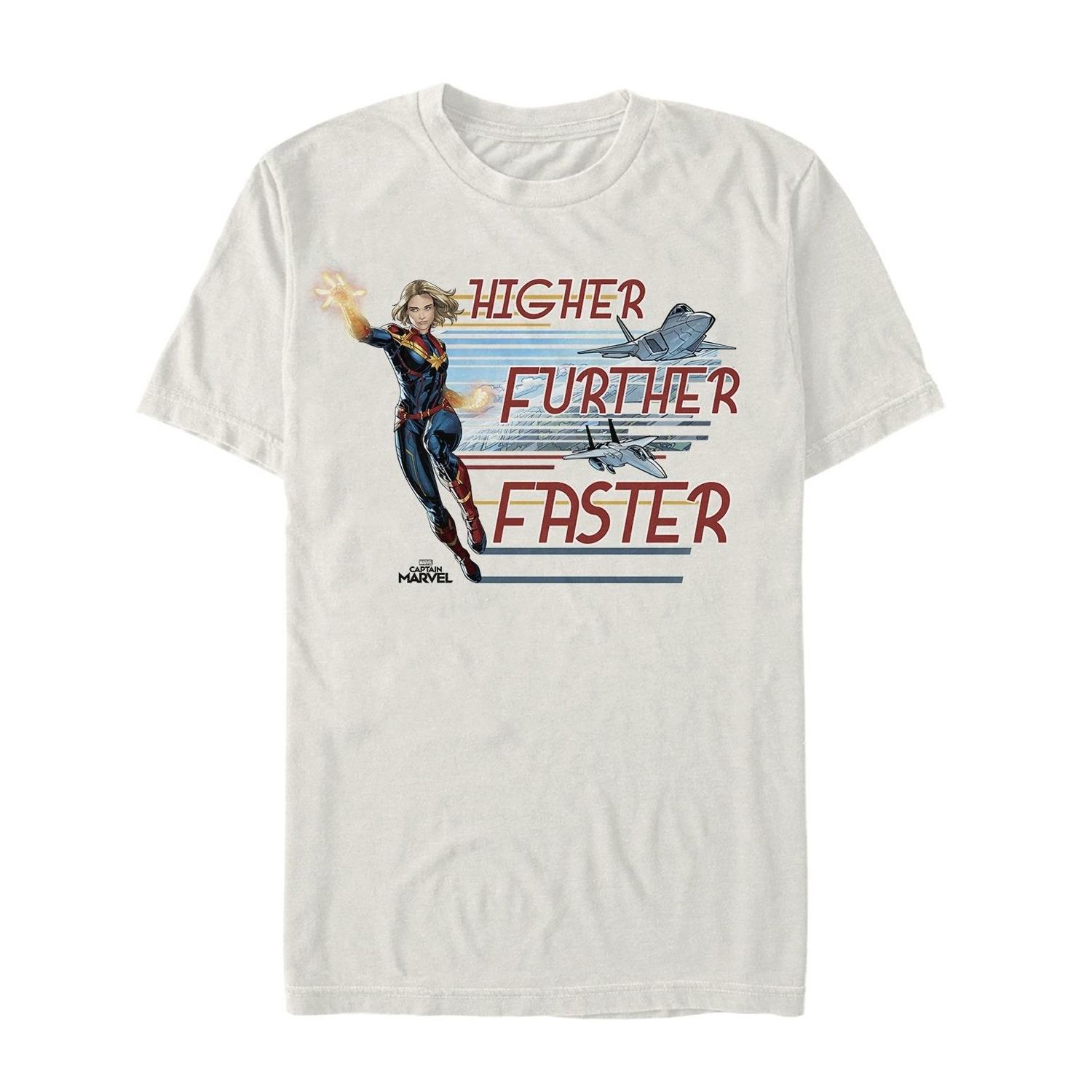 captain marvel t shirt higher further faster