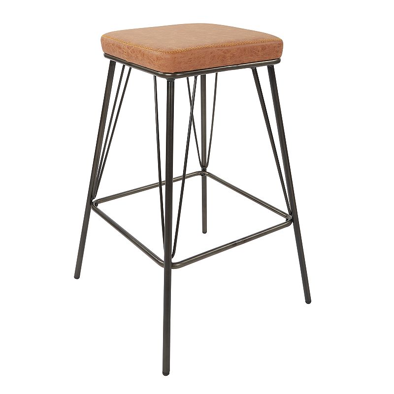 OSP Home Furnishings Mayson Counter Stool 2-piece Set, Brown