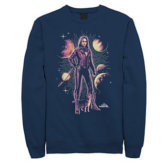 Men's Captain Marvel Cat Planet Sweatshirt