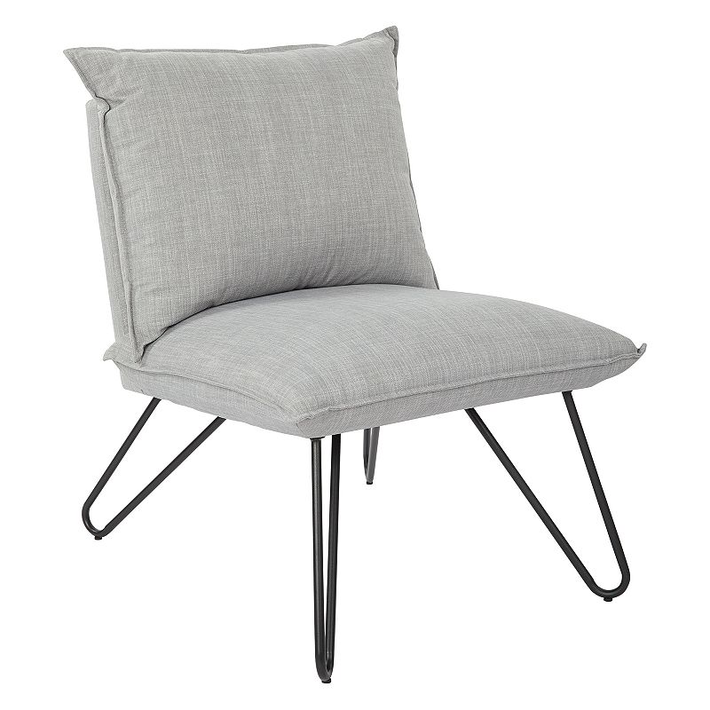 OSP Home Furnishings Riverdale Accent Chair, Grey