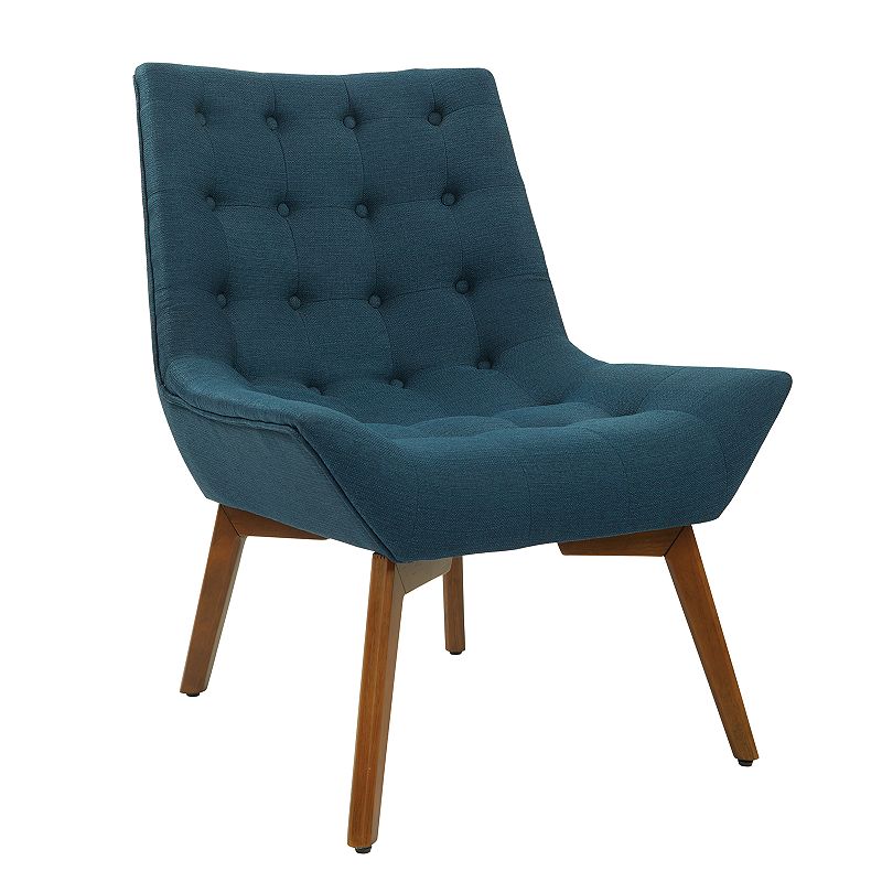 OSP Home Furnishings Shelly Tufted Accent Chair, Blue