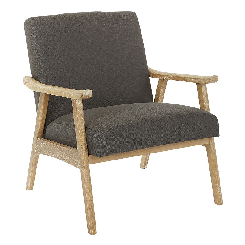 OSP Home Furnishings Weldon Accent Chair, Grey