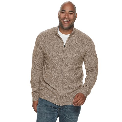Big & Tall Croft & Barrow® Extra Soft Full-Zip Sweater
