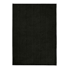 Home Dynamix Optimum Athens 8 x 10 Black Indoor Border Area Rug in