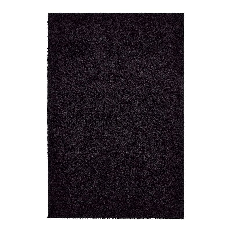 The Big One Solid Shag Rug, Black, 10X15 Ft