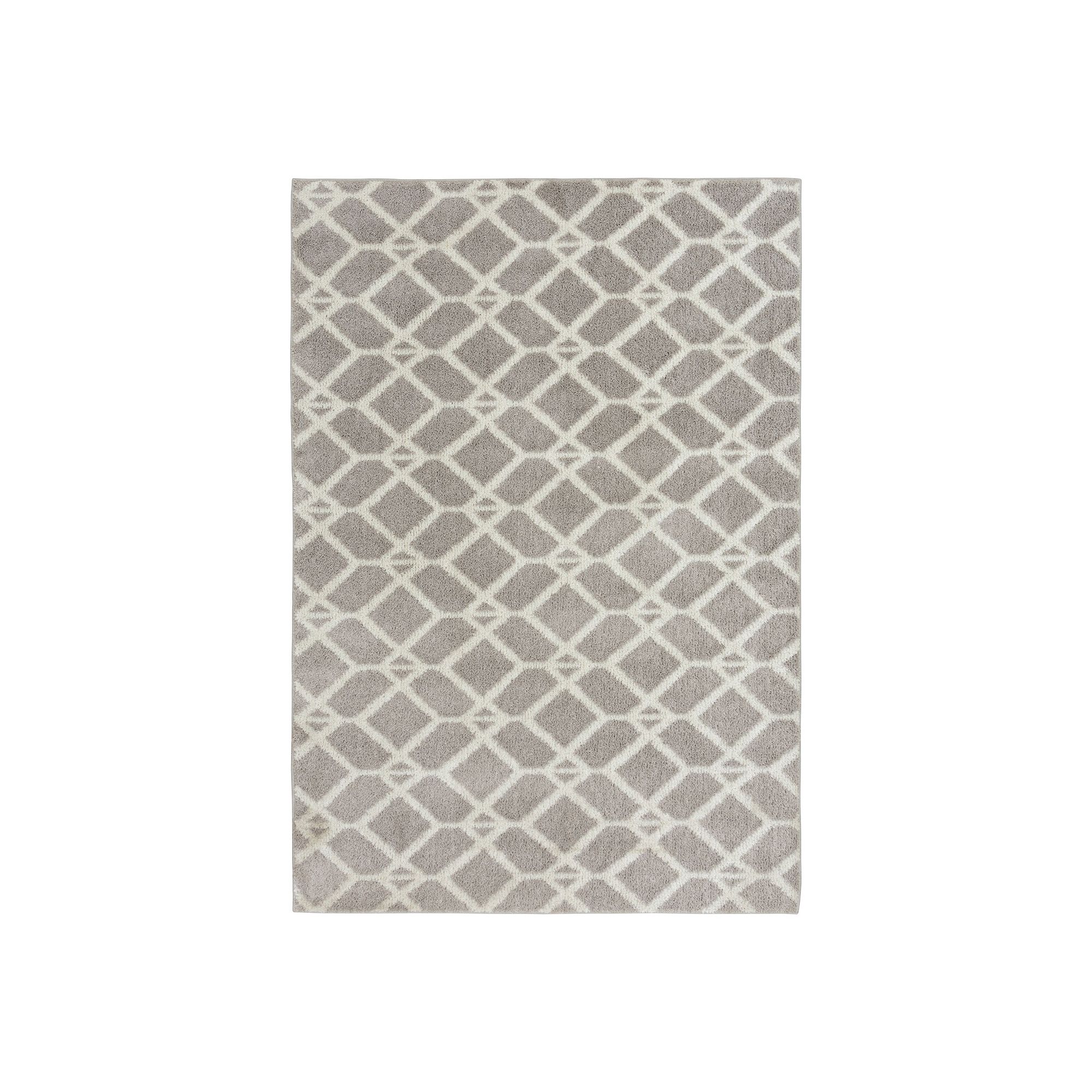 The Big One® Solid Shag Rug, Gray Geo