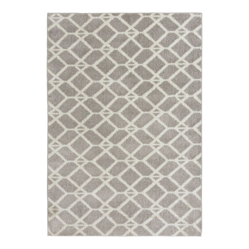 The Big One Solid Shag Rug, Grey, 10X15 Ft