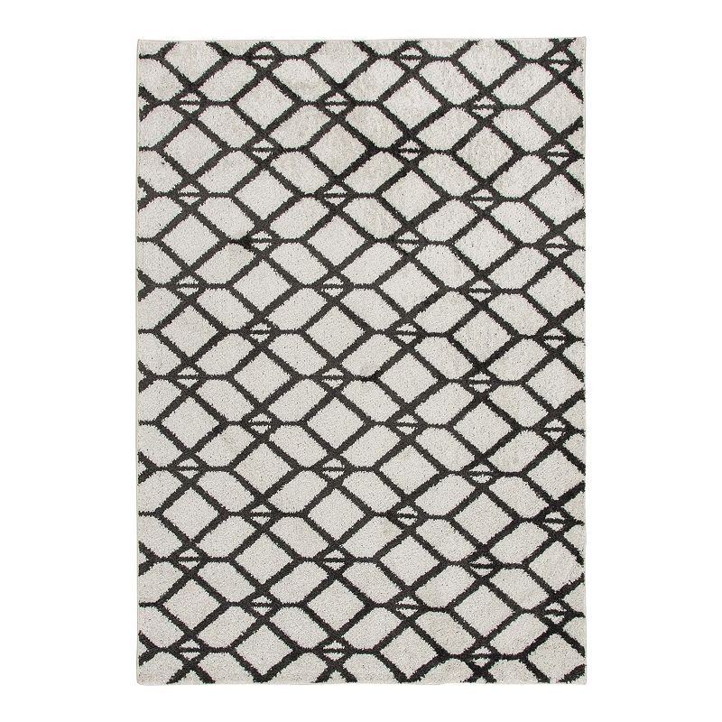 The Big One Solid Shag Rug, Dark Grey, 10X15 Ft